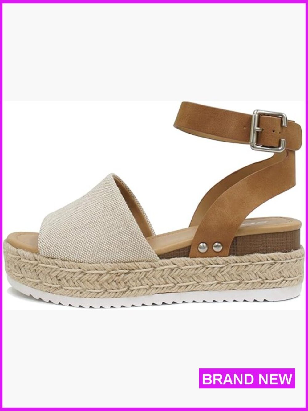 Buckle Strap Espadrilles Flatform Wedge Sandal Open Toe Casual Summer Y2K